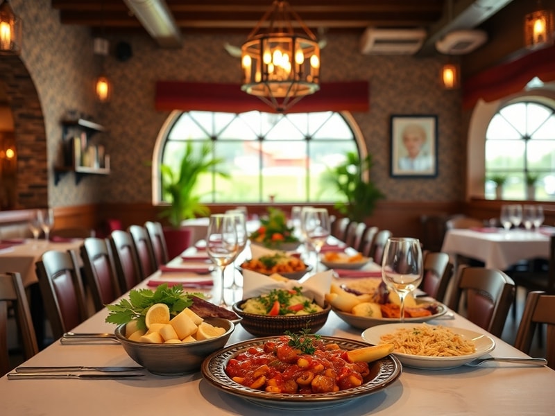 Un chef préparant un plat raffiné dans la cuisine de Doujecla Food, restaurant à Marrakech.