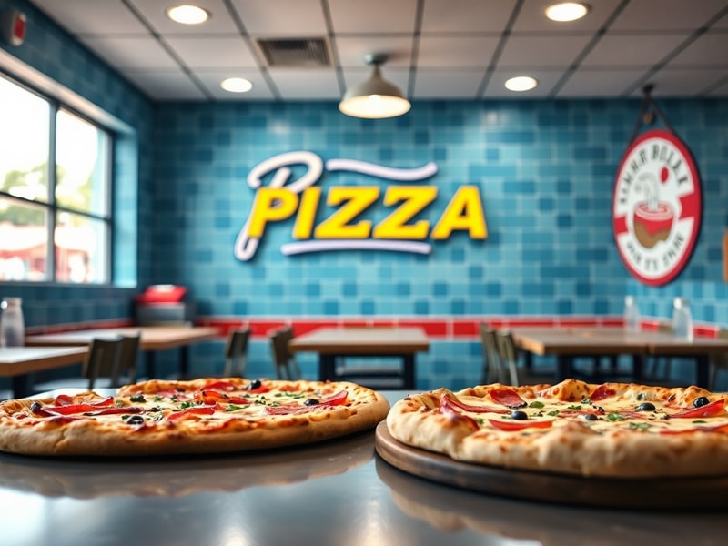 Gros plan sur une pizza fraîchement sortie du four, plat phare de notre restaurant.