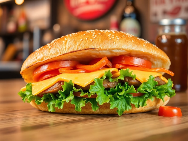 Un sandwich généreusement garni, parfait pour un repas rapide et gourmand.